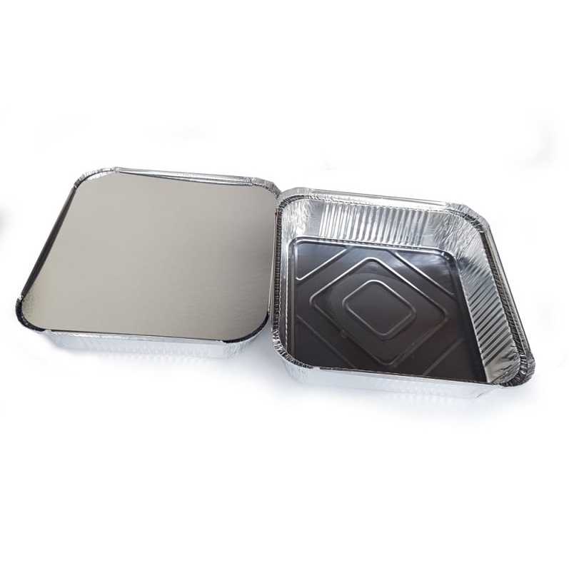 3PCS SQUARE FOIL CONTAINER W/O LIDS