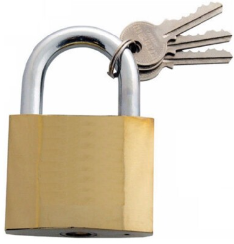 63mm gold padlock