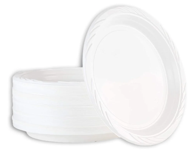 50PCS 9" PLASTIC PLATE