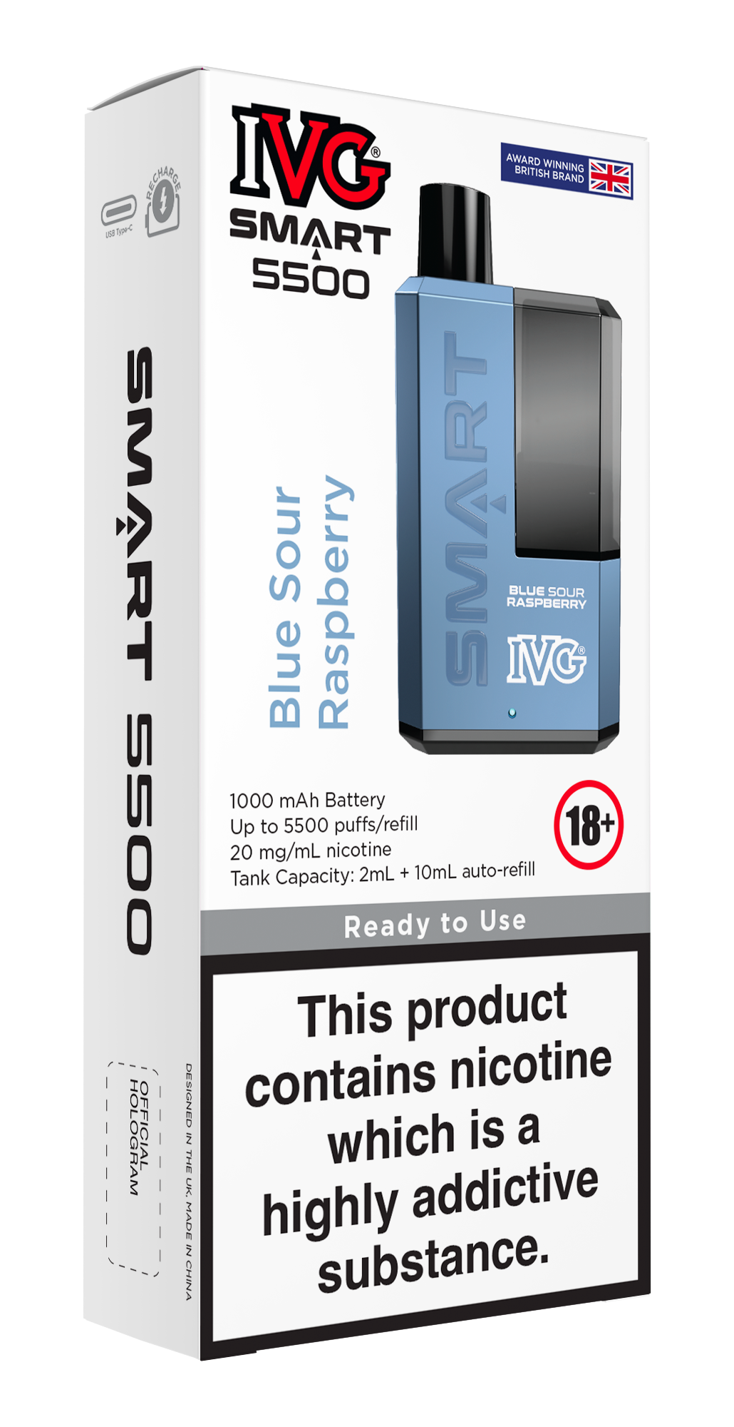 IVG SMART 5500 BLUE SOUR RASBERRY