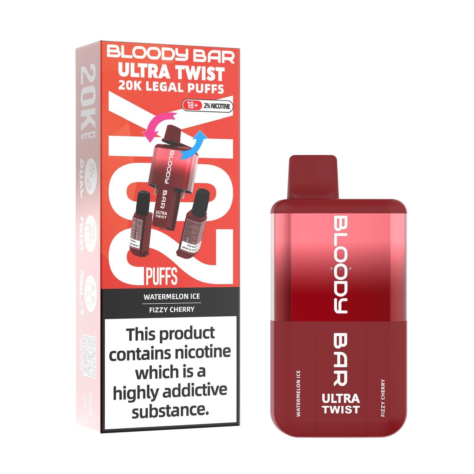 BLOODY BAR 20K WTRMLN ICE/FZY CHRY