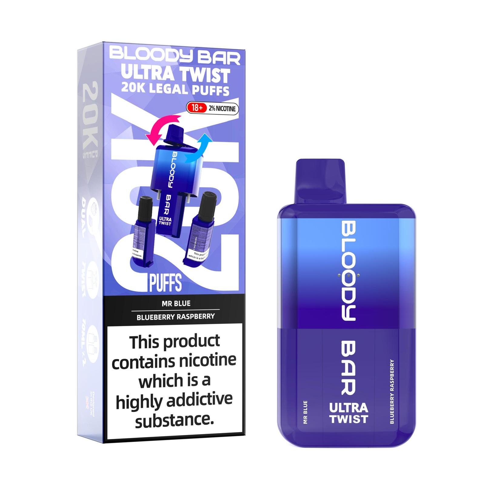 BLOODY BAR 20K MR BLUE/BLEBRY RASBRY
