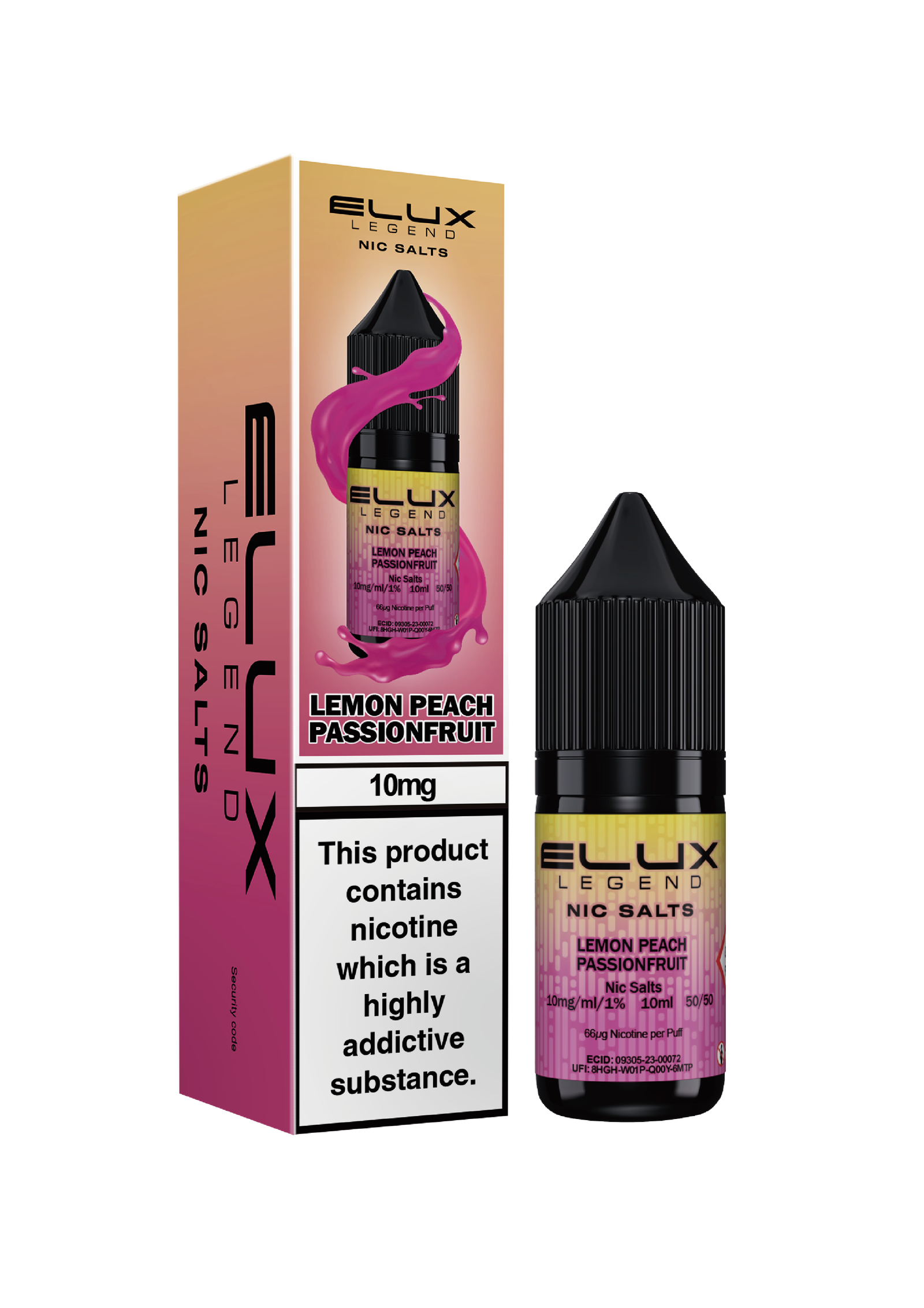 ELUX NIC SALT LEMON PEACH PASSIONFRUIT 20MG