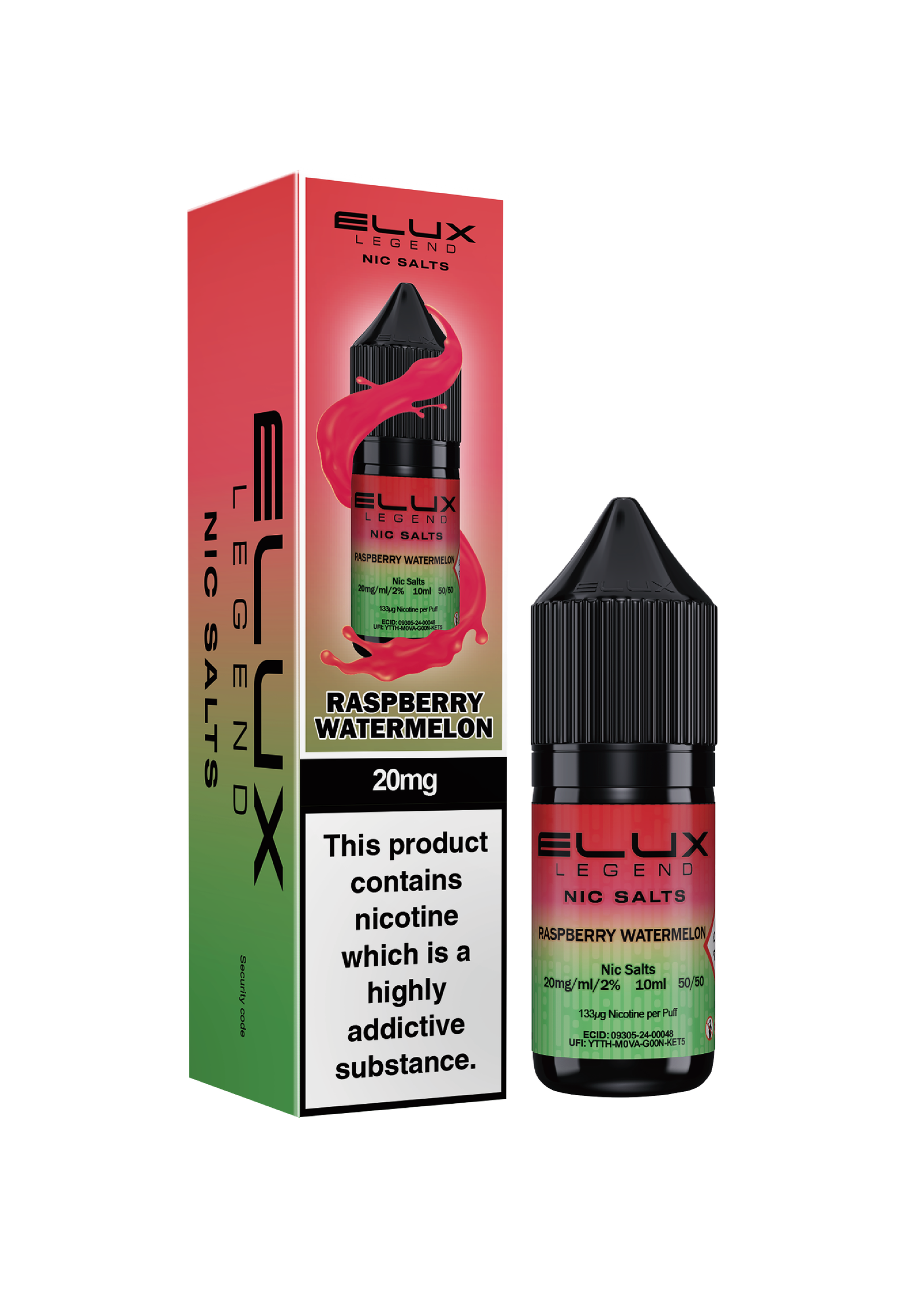ELUX NIC SALT RASPBERRY WATERMELON 20MG
