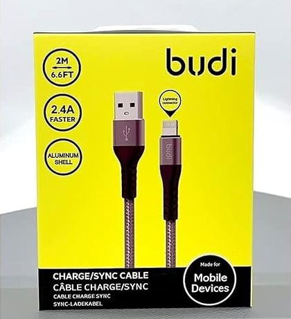 BUDI USB TO LIGHTNING 2M