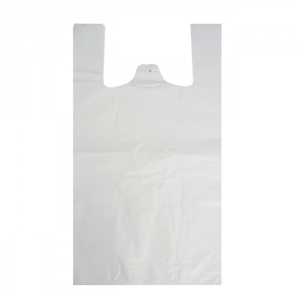 WHITE MEDIUM CARRIER BAGS