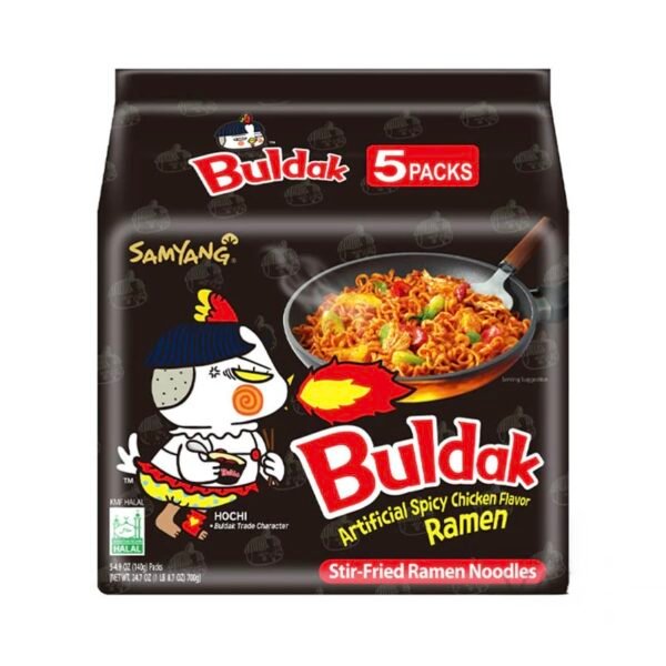 BULDAK NOODLES HOT CHICKEN FLAVOUR 140G X 5 X 8