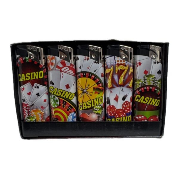 ELECTRONIC REFILL CASINO LIGHTER PACK OF 50