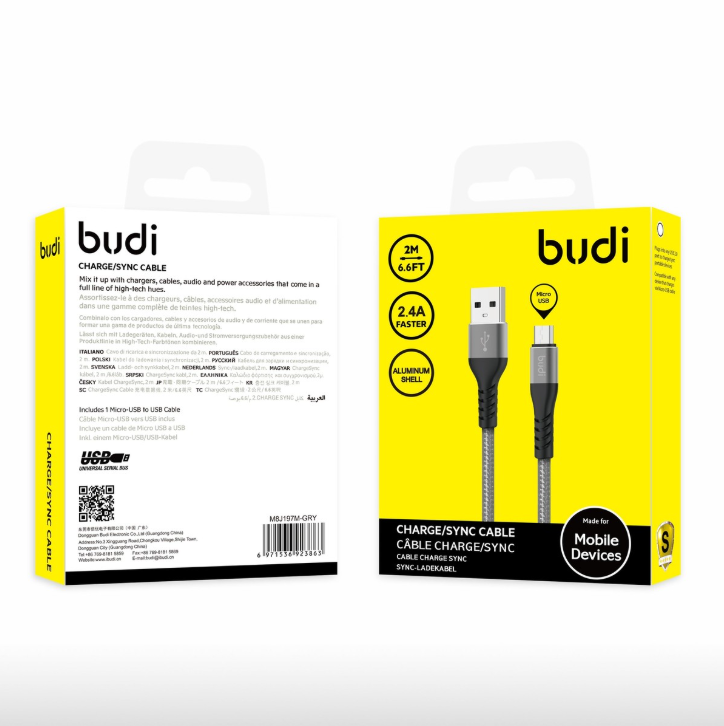 BUDI MICRO USB 2M