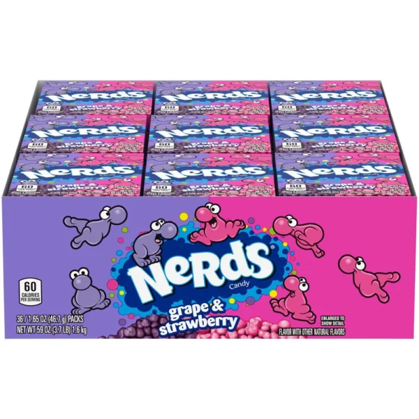 nerds grape and strawberry 36 pack