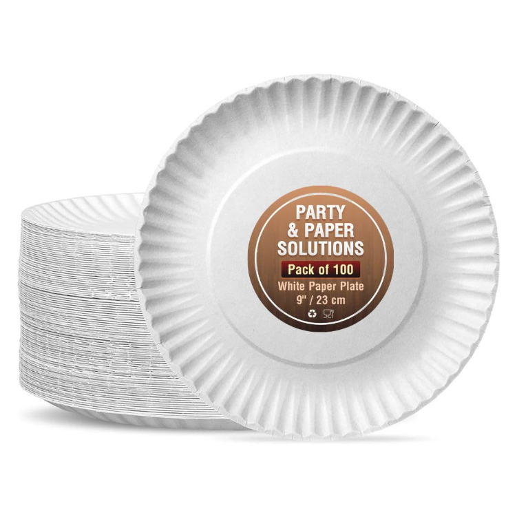 PAPER PLATE 9 INCH 100PK