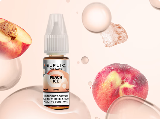 elfliq peach ice  20mg