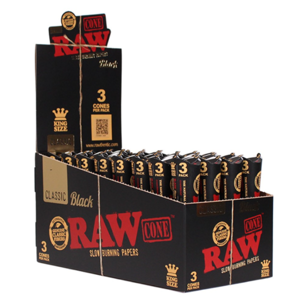 RAW CONE BLACK PACK OF 3