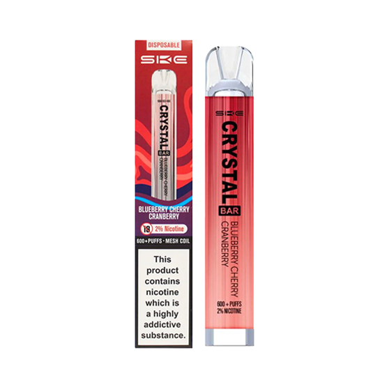SKE CRYSTAL 600 PUFFS BLUEBERRY CHERRY CRANBERRY