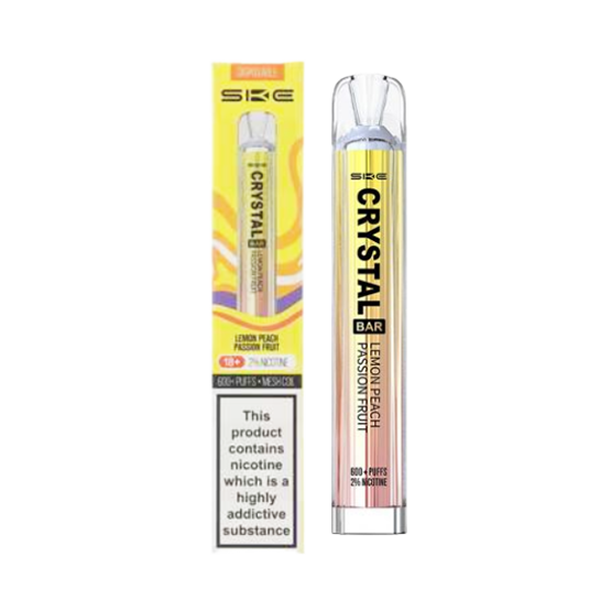 SKE CRYSTAL 600 PUFFS LEMON PEACH PASSIONFRUIT